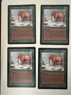 Magic the Gathering MTG war Mammoth Beta NM Playset (4) (Beta Bob) - Image 1