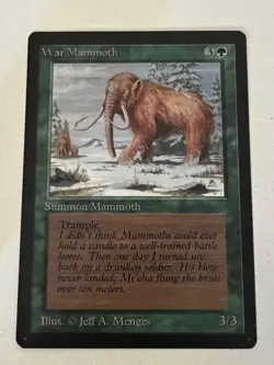 Magic the Gathering MTG war Mammoth Beta NM Playset (4) (Beta Bob) - Image 2