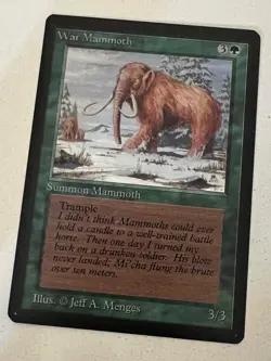 Magic the Gathering MTG war Mammoth Beta NM Playset (4) (Beta Bob) - Image 4
