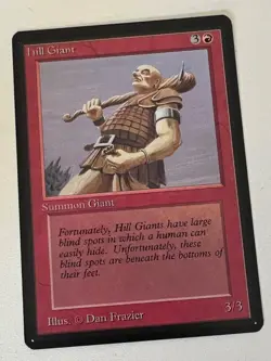 Magic the Gathering MTG Beta Hill Giant NM (Beta Bob) - Image 1