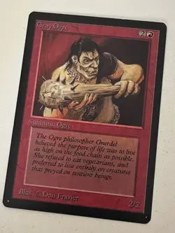 Magic the Gathering MTG Beta Gray Ogre LP (Beta Bob) - Image 1