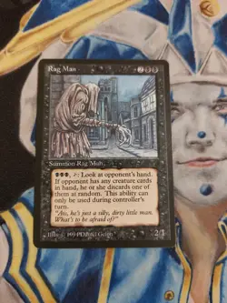Rag Man MTG The Dark Rare Black Creature Slightly Played x1 GG1 - Image 1
