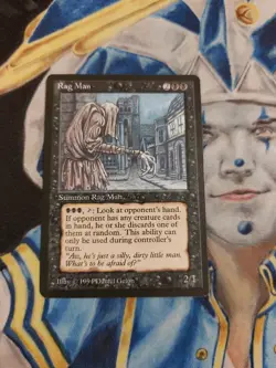 Rag Man MTG The Dark Rare Black Creature Slightly Played x1 GG1 - Image 2
