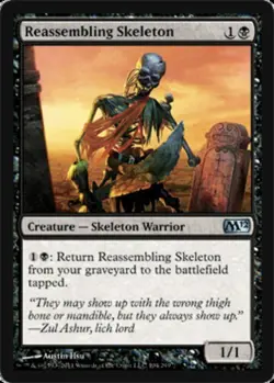 Moderatly Played, English - 1 x MTG Reassembling Skeleton - Foil Magic 2012 - Image 1