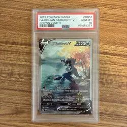 2023 Pokemon Crown Zenith Hisuian Samurott v Galarian Gallery #GG51/GG70 PSA 10 - Image 1