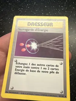 Carte Pokemon Francais Wizard Set De Base Sauvegarde D’energie 81/102 Dresseur - Image 3
