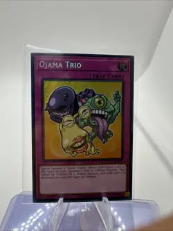 Yugioh Ojama Trio BLMM-EN010 Secret Rare 1st Edition NM - Image 1