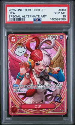 2025 ONE PIECE JPN EB03-EXTRA BOOSTER -ONE PIECE HEROINES ED- #003 UTA PSA 10 - Image 1