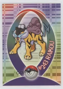 Raikou Topps Pokemon TV Animation Edition Johto Series 1 Stickers #31 2001 - Image 1