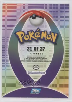 Raikou Topps Pokemon TV Animation Edition Johto Series 1 Stickers #31 2001 - Image 2