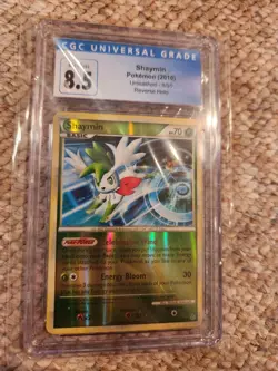 Pokemon Card Shaymin 8/95 Reverse Holo Foil Unleashed CGC 8.5 - Image 1