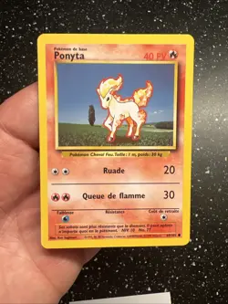 Carte Pokemon Francais Wizard Set De Base Ponyta 60/102 Edition 2 Unlimited - Image 2
