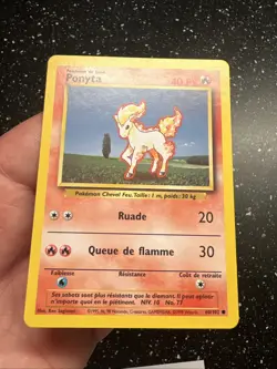 Carte Pokemon Francais Wizard Set De Base Ponyta 60/102 Edition 2 Unlimited - Image 3