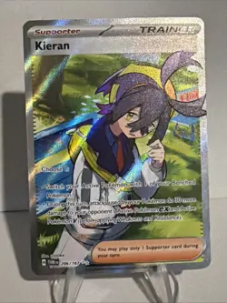 Pokemon Kieran TCG Full Art Trainer Card 206/167 Twilight Masquerade - Image 1