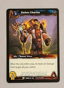 World Of Warcraft Crown Of The Heavens 82/198 Father Charles TCG Card - Image 1