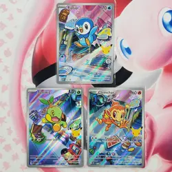 Piplup 042 + Chimchar 041 + Turtwig 040 - First Partner Pokemon Cards - #L545 - Image 1