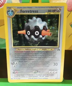 Pokemon TCG Forretress Holo Rare Card Neo Discovery Series 2/75 LP - Image 1