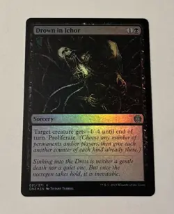 MTG Drown in Ichor - Phyrexia All Will Be One FOIL LP - Image 1