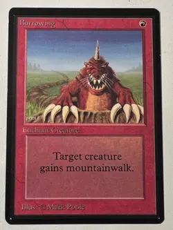 Magic the Gathering MTG Beta Burrowing NM- (Beta Bob) - Image 1