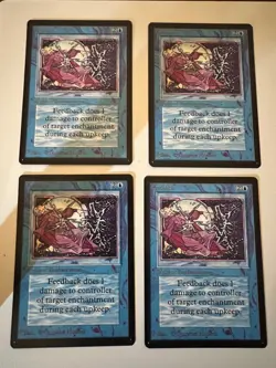 Magic the Gathering MTG Feedback Beta NM Playset (4) (Beta Bob) - Image 1