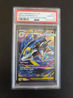 Pokemon 2025 Sharpedo EX PFL Special Illustration Rare PSA 10 - Image 1