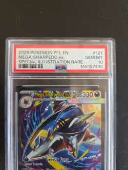 Pokemon 2025 Sharpedo EX PFL Special Illustration Rare PSA 10 - Image 3