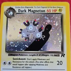 Pokemon 2000 Dark Magneton NM Team Rocket 11/82 Holo Rare Unlimited English - Image 2