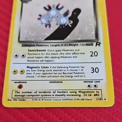 Pokemon 2000 Dark Magneton NM Team Rocket 11/82 Holo Rare Unlimited English - Image 4