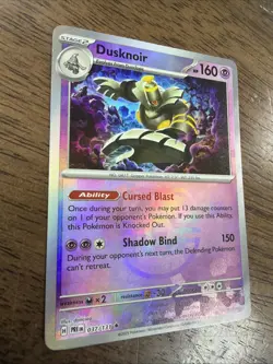 Pokemon TCG Dusknoir 037/131 Prismatic Evolutions Master Ball Rare Holo - NM - Image 3