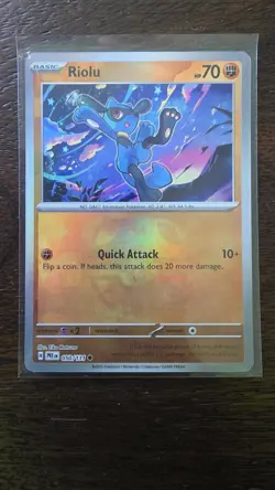 Pokemon TCG Riolu Master Ball Pattern 050/131 Prismatic Evolutions Holo - Image 1