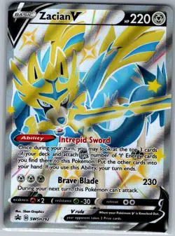 Zacian V (Shiny) SWSH292 SWSH: Sword & Shield Promo Cards - Pokemon Card - NM - Image 1