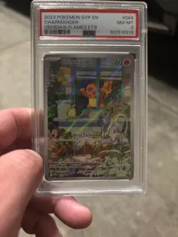 PSA 8 Charmander #44 FULL ART PROMO - 2023 Pokemon Obsidian Flames - Image 1