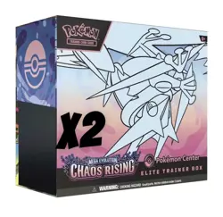 Pokemon TCG Chaos Rising POKEMON CENTER ELITE TRAINER BOX PRESALE x2 - Image 1