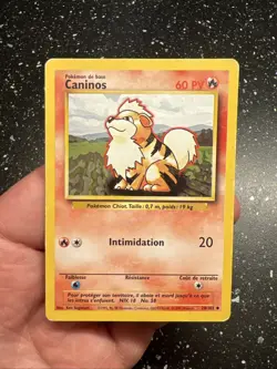 Carte Pokemon Francais Wizard Set De Base Caninos 28/102 Edition 2 Unlimited - Image 2
