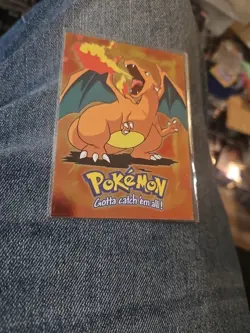 1999 Topps Pokemon Charizard E6 of 12 Movie Edition Foil Blue Logo - Image 2