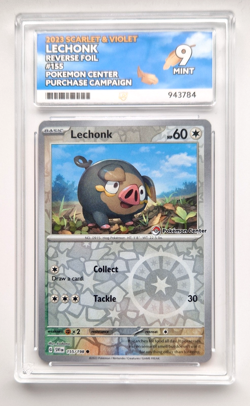 Lechonk 155/198 Pokemon Center Stamped Promo Scarlet and Violet Graded - ACE 9 - Image 1