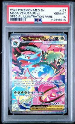 2025 POKEMON MEG EN-MEGA EVOLUTION #177 MEGA VENUSAUR EX PSA 10 - Image 1
