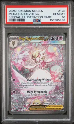 2025 POKEMON MEG EN-MEGA EVOLUTION #178 MEGA GARDEVOIR EX PSA 10 - Image 1