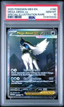2025 POKEMON MEG EN-MEGA EVOLUTION #180 MEGA ABSOL EX PSA 10 - Image 1