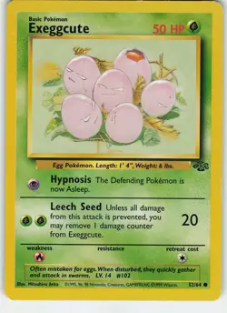 Exeggcute 52/64 Jungle Common Unlimited LP/MP Pokemon TCG - Image 1
