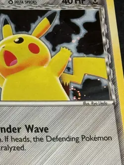 Pikachu Black Star Promo Holo #035 FART SWIRL Delta Species Pokemon DMG - Image 2