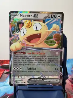 Pokemon Meowth EX 062/088 Me03: Perfect Order 170 HP Ultra Rare Full Art Holo - Image 1