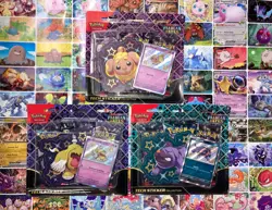 Pokemon TCG Paldean Fates Tech Sticker Collection Set Of 3 Factory Sealed - Image 1