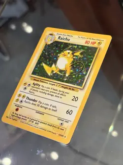 Raichu 1999 Base Holographic 014/102 Base Set Holo Pokemon - Image 3