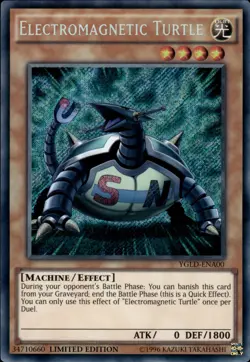 Electromagnetic Turtle - Secret Rare 1st Edition YGLD-ENA00 - NM - YuGiOh - Image 1