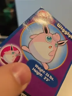 Burger King Pokemon PokeTrivia Non-Perforated Wigglytuff #40 (DMG) - Image 4