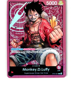 Monkey.D.Luffy ST01-001 Leader Revision Pack Cards One Piece Foil Lightly Played - Image 1