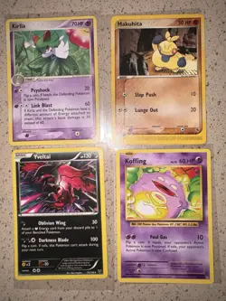 Pokemon TCG 4 Card Lot Kirlia Makuhita Yveltal Koffing Basic Stage 1 English - Image 2