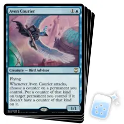 AVEN COURIER X4 Streets Of New Capenna: Commander Magic MTG MINT CARD - Image 1