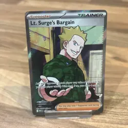 Pokemon TCG Lt. Surge's Bargain Mega Evolutions Ultra Rare Card 170/132 - Image 1